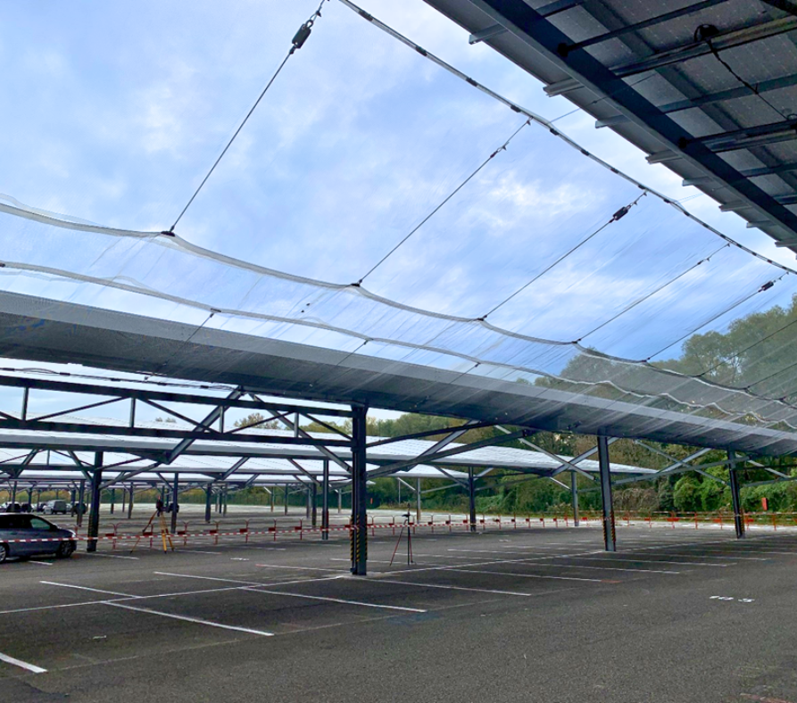 Protection parc auto photovoltaique
