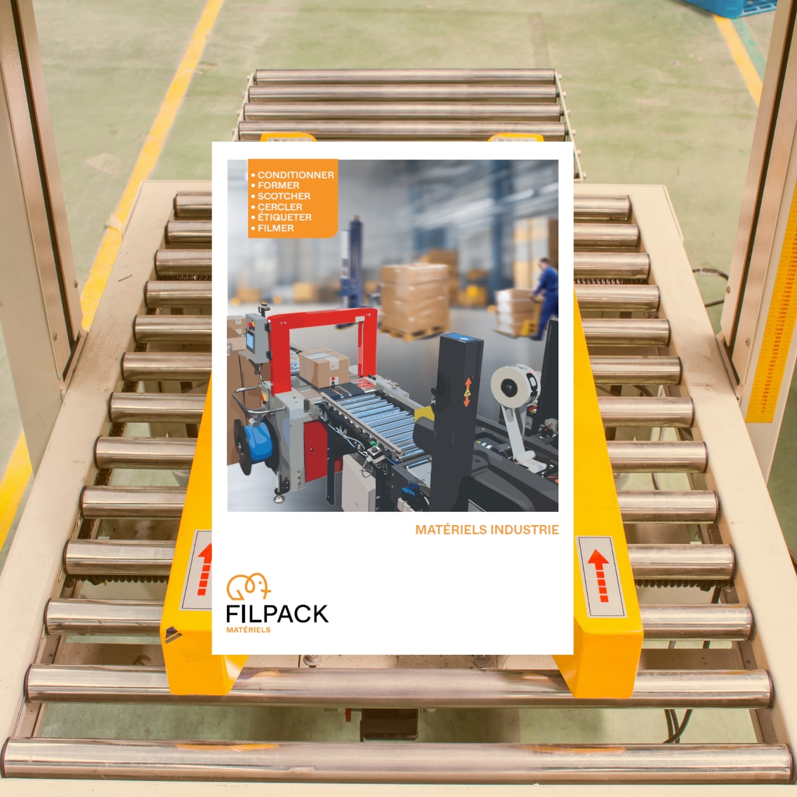 Catalogue des solutions et équipements pour l'industrie, incluant des machines de conditionnement, emballage et automatisation