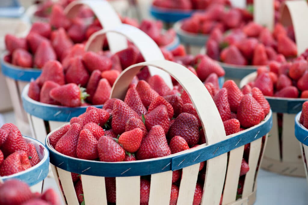 Emballage panier en bois pour fraises