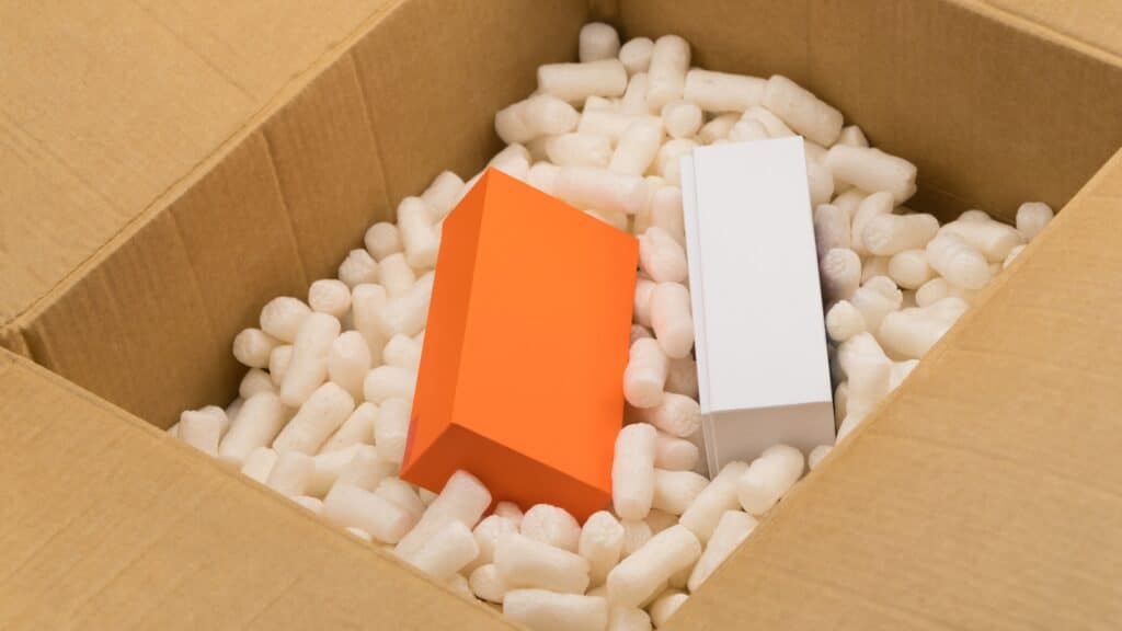 Particules de remplissage des colis et emballages carton