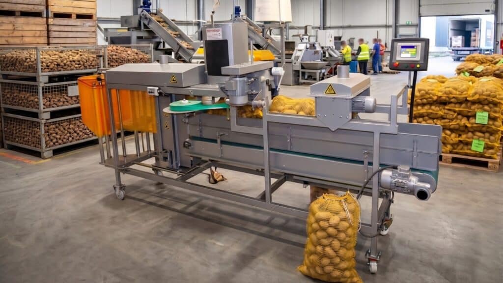 Banc couseur automatique pour sac filet fruits et légumes