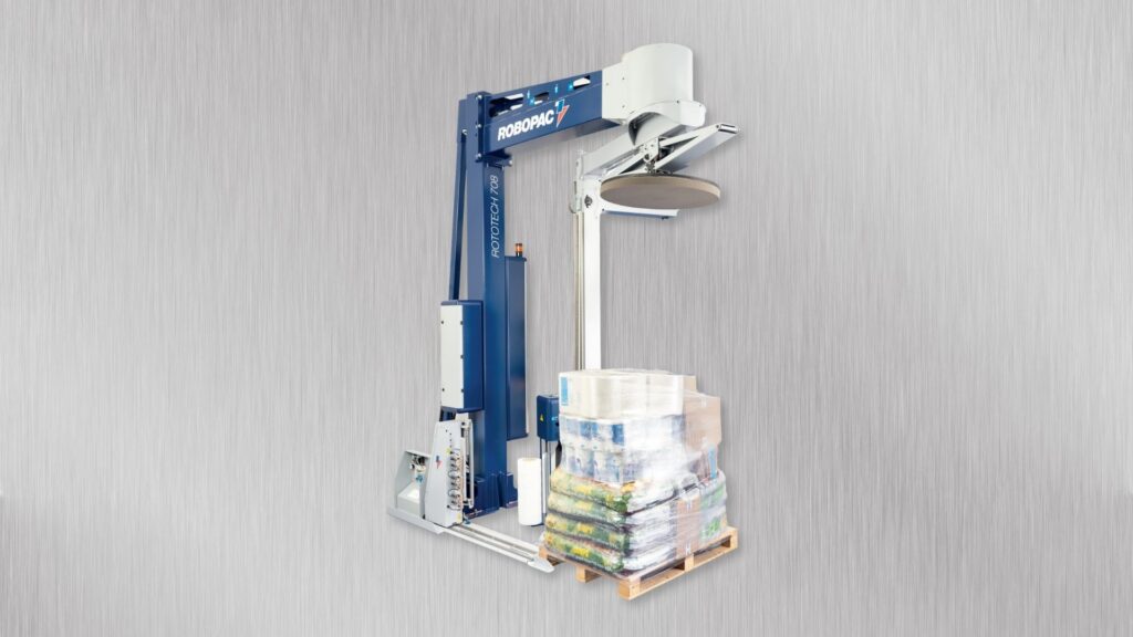 Filmeuse palette automatique verticale service logistique 