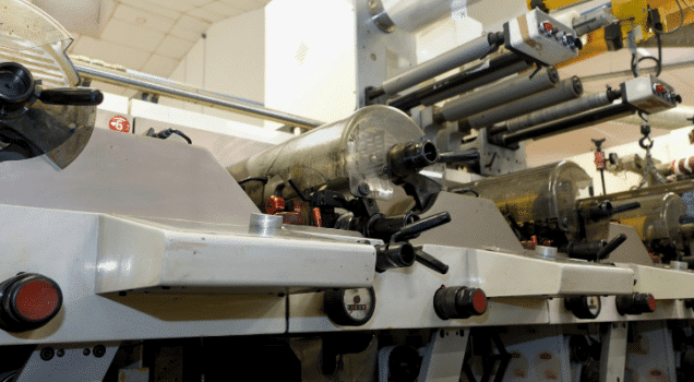 Photo d'une machine d'impression d'étiquettes